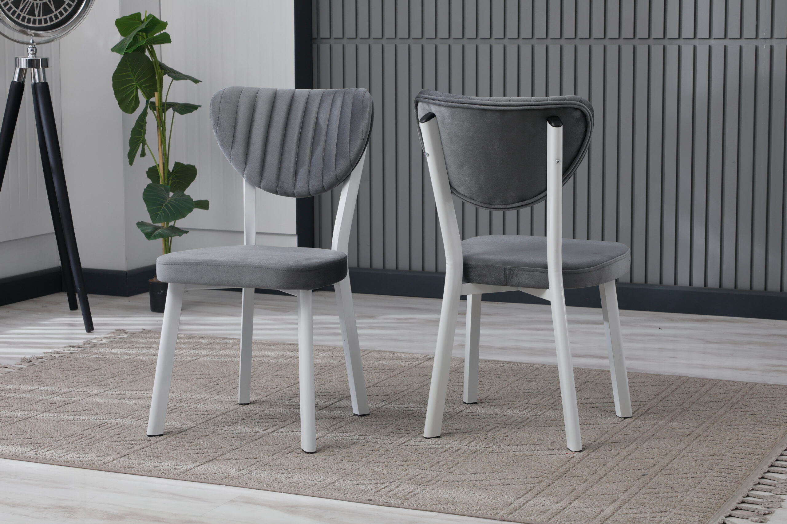 80X130 AÇILABİLİR KELEBEK MASA VE 6 ADET ELMA SANDALYE - Görsel 2