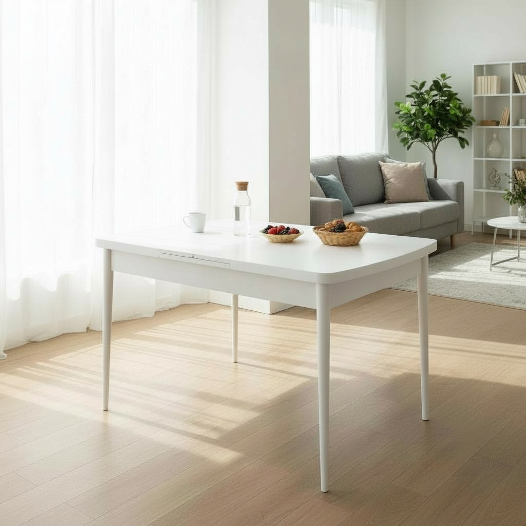 80X130 AÇILABİLİR KELEBEK MASA VE 6 ADET ELMA SANDALYE - Görsel 2