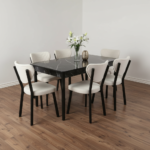 80X130 AÇILABİLİR KELEBEK MASA VE 6 ADET ELMA SANDALYE