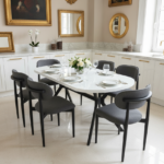 ARYA MASA VE POLO SANDALYE YEMEK MASASI TAKIMI (6 ADET SANDALYE & 90X170 MASA )