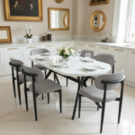 ARYA MASA VE POLO SANDALYE YEMEK MASASI TAKIMI (6 ADET SANDALYE & 90X170 MASA )