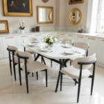 ARYA MASA VE POLO SANDALYE YEMEK MASASI TAKIMI (6 ADET SANDALYE & 90X170 MASA )