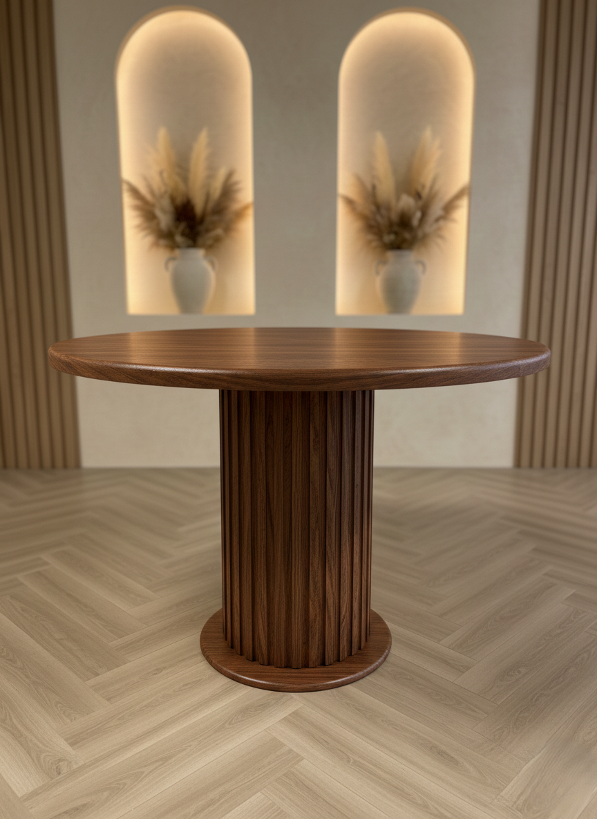 AURA YUVARLAK BOHEM 90X90 MDF MASA