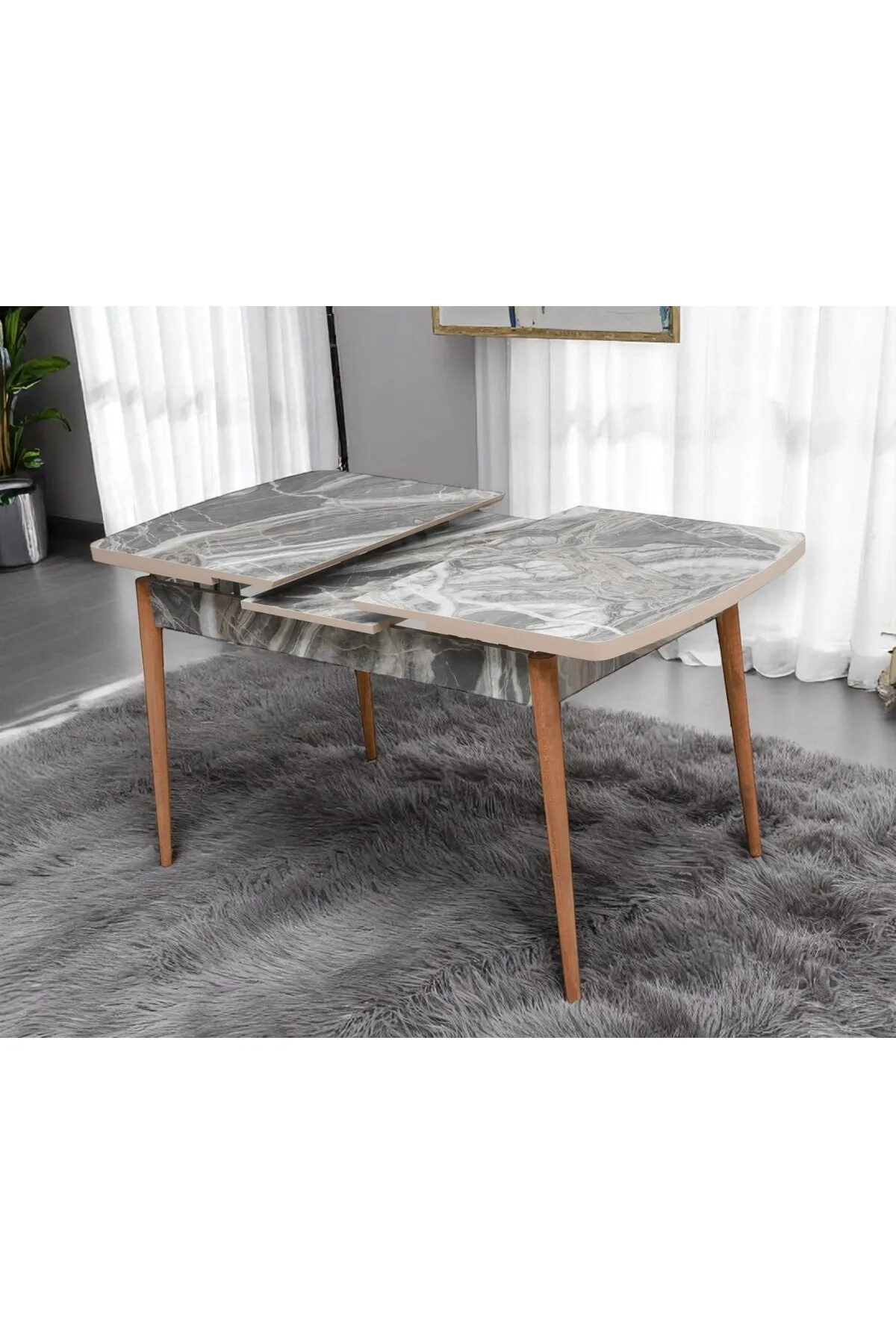 KUDÜM 80 X130 AÇILABİLİR MUTFAK MASASI - Görsel 2