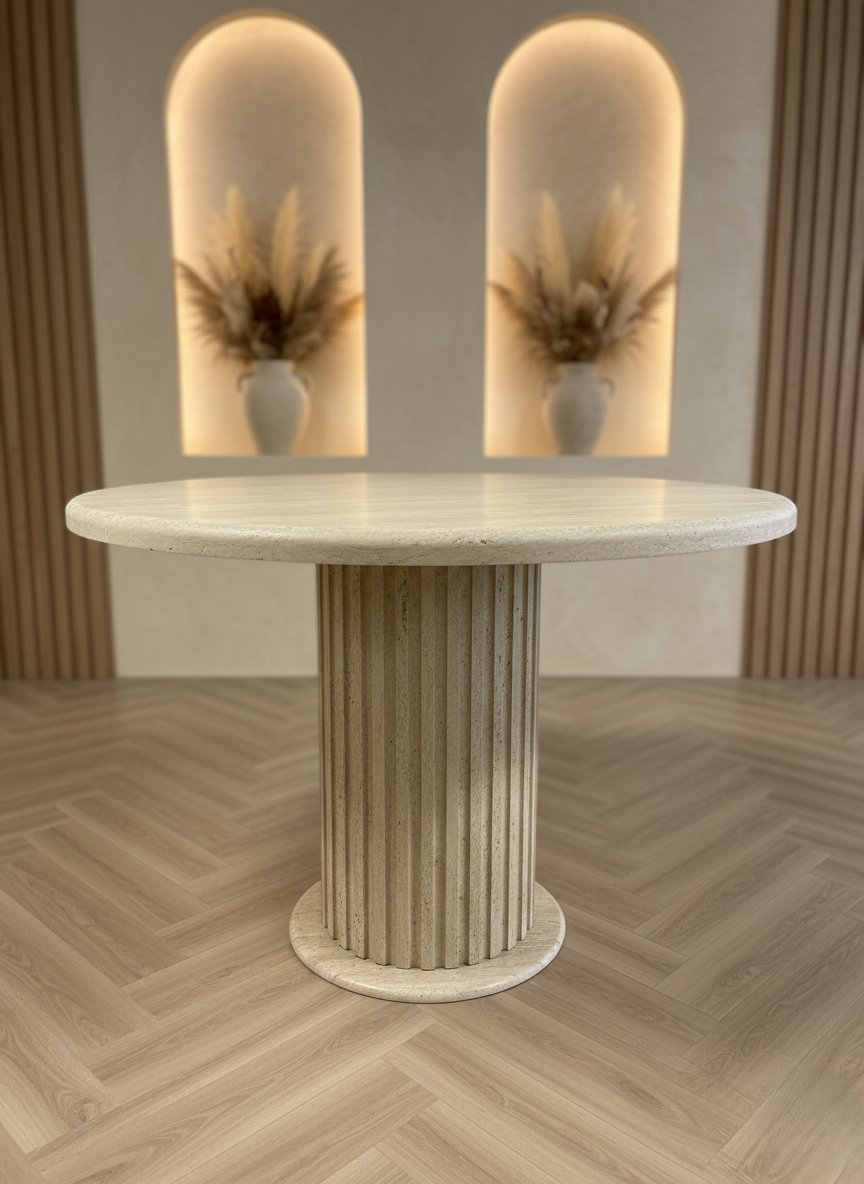 AURA YUVARLAK BOHEM 90X90 MDF MASA