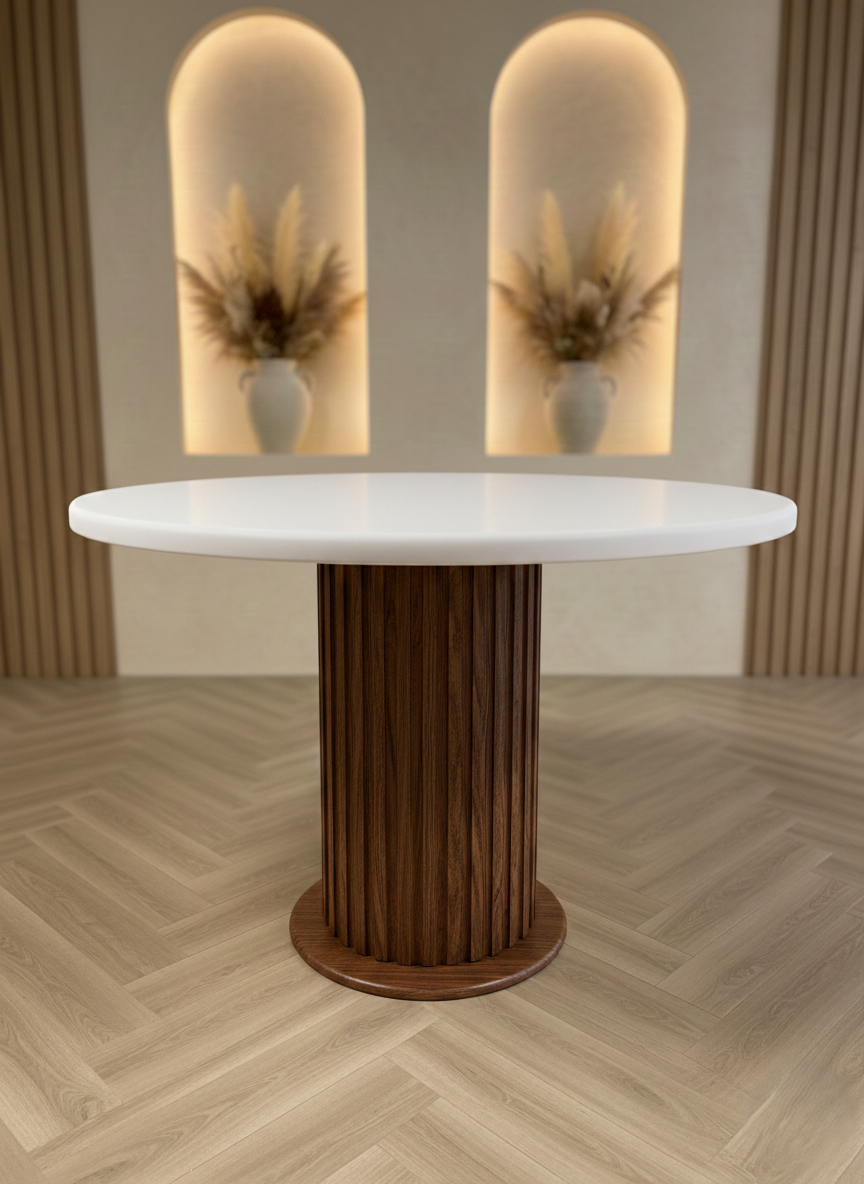 AURA YUVARLAK BOHEM 90X90 MDF MASA